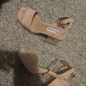 Steve Madden Tan Platform Heels